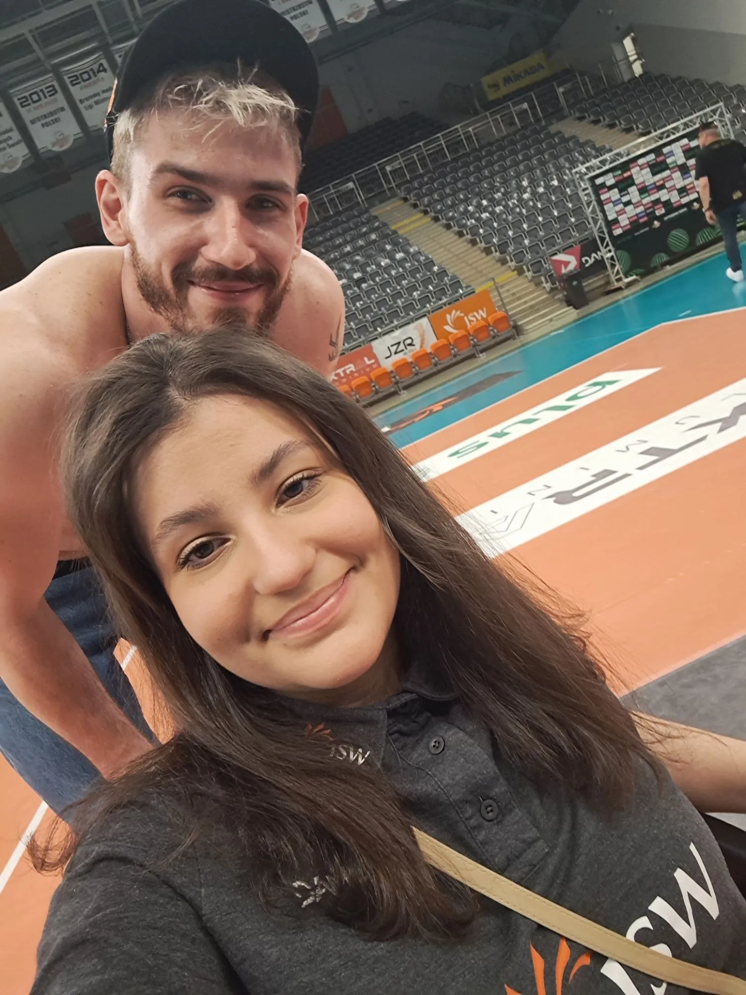 Oliwka na meczu: po treningu